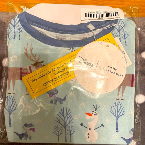 Little Sleepies Pajamas Little Sleepies Frozen Olaf 2 Piece Set Size 3t Nwt And In New